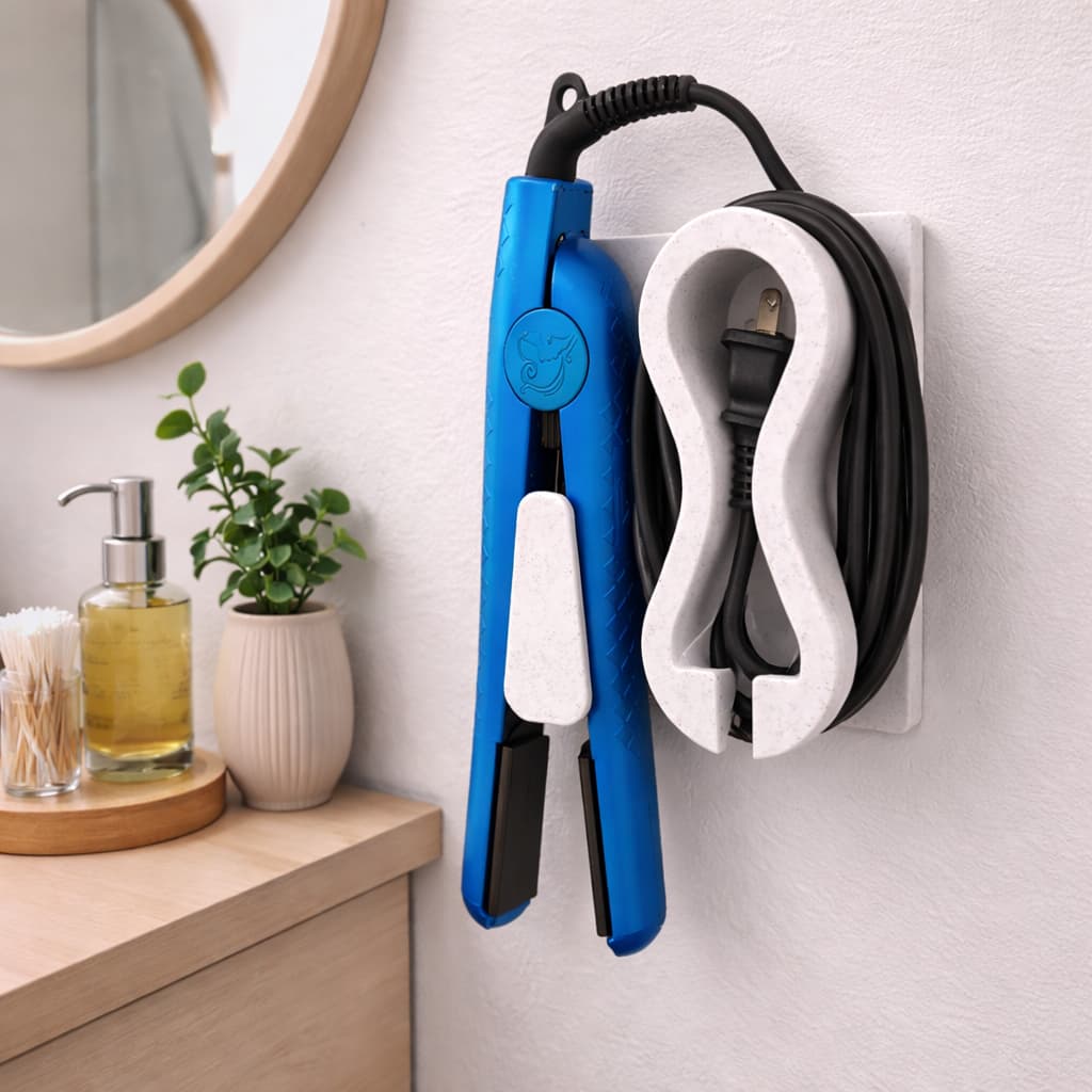 Suporte para Chapinha de Parede Organizador com Porta Fio e Suporte para Tomada