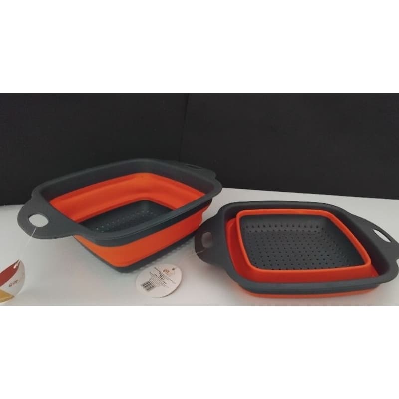 Escorredor de Silicone Retrátil Multiuso Massas Fruta Alimentos - Quadrado