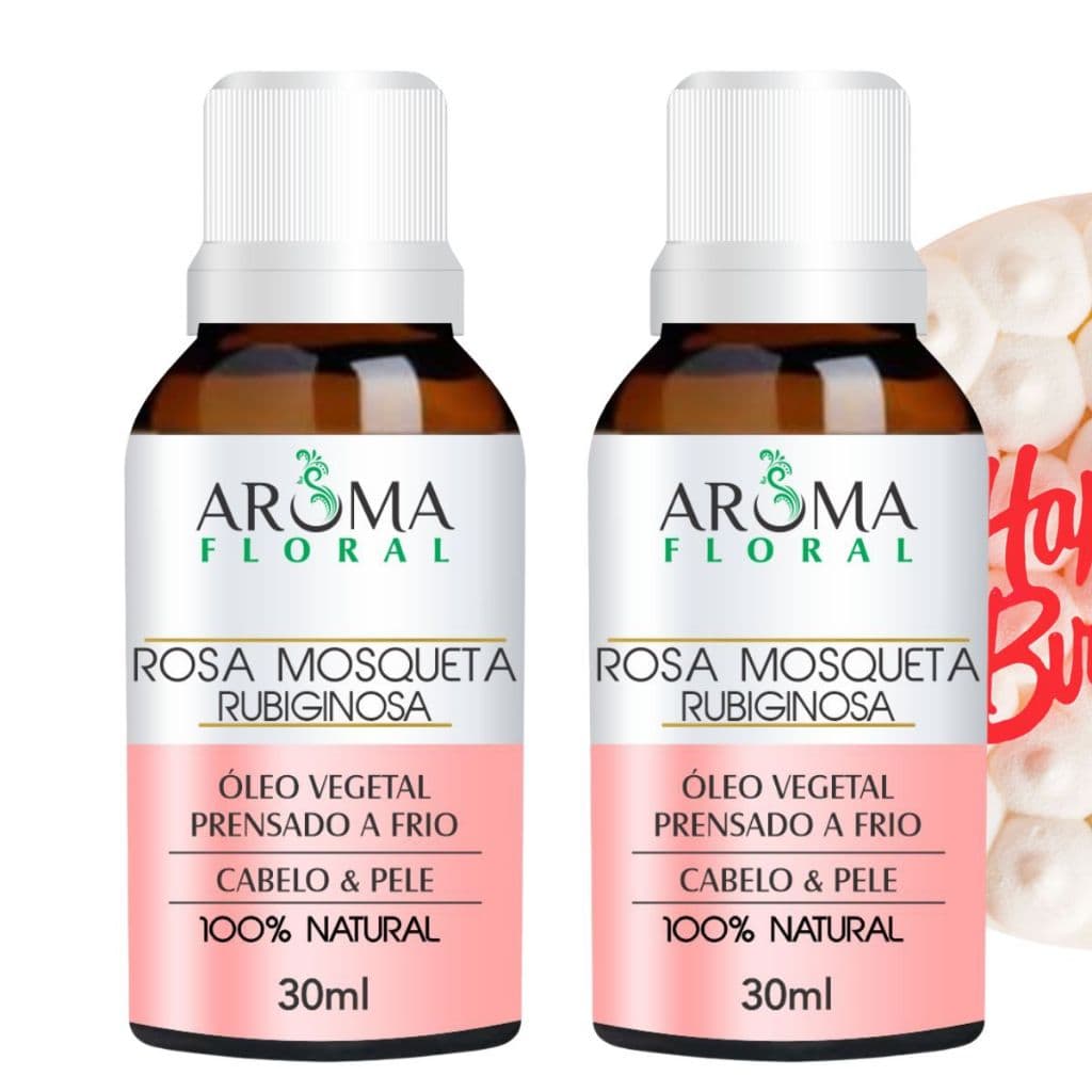 KIT 2  Óleo De Rosa Mosqueta RUBIGINOSA 100% Puro 30ml