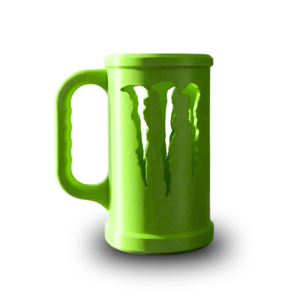 Caneca Porta Latas Monster Energy Verde Neon Energético