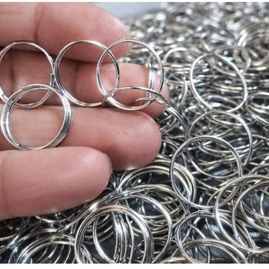 Argola de chaveiro 2.3mm sem corrente Nikel com 50 e 100 unidades.