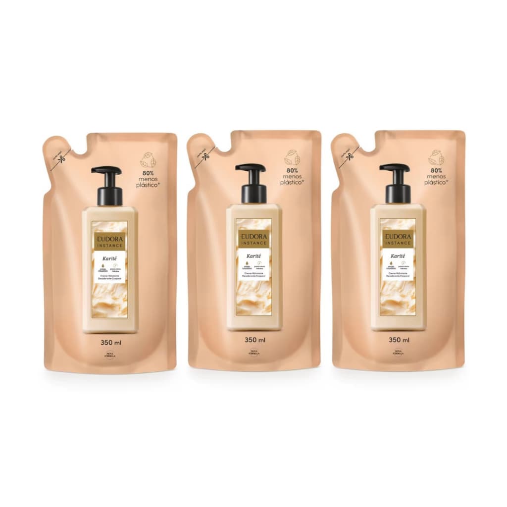 Refil Creme Hidratante Corporal Eudora Instance Karité 350ml