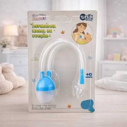 Aspirador Nasal Bebe Infantil Sugar Nariz Sucção Facil limpador desentupidor respirar melhor Azul