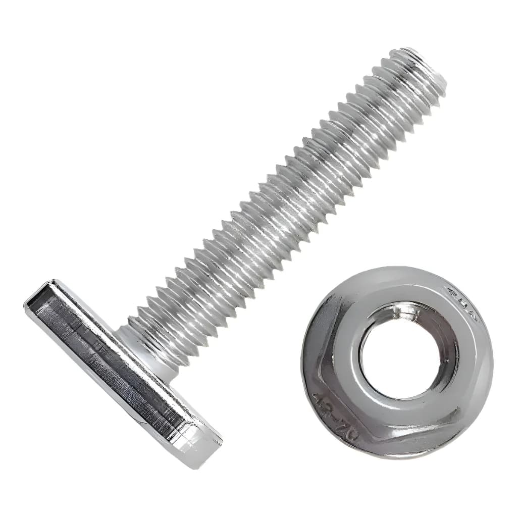 50 Parafusos Aço Cabeça D Martelo C/ Porcas Walsywa M10x40mm