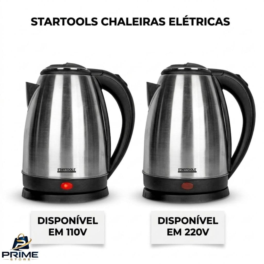 Chaleira Elétrica Inox 2L 1000W Jarra Desligamento Automático Bule Fervedor Aquecedor aço inox