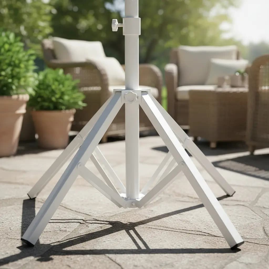 Suporte de Guarda Sol Branco Ideal para Piscina Praia Camping