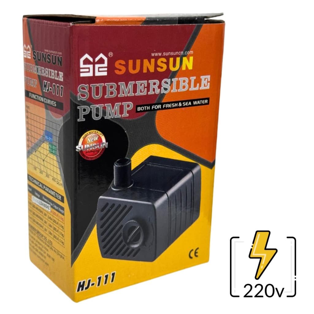 Bomba Submersa Sunsun Original HJ 111 200L/h 110V 220V Filtro Aquario Lagos