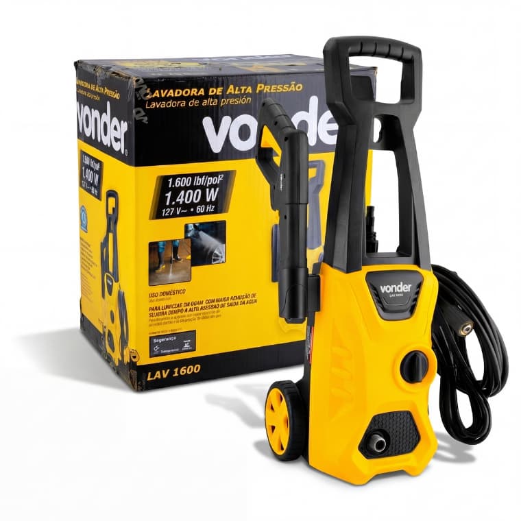 Lavadora De Alta Pressão Vonder LAV 1600 1600 Lbs 1400W 127V Stop Total Rodas E Bico Ajustável