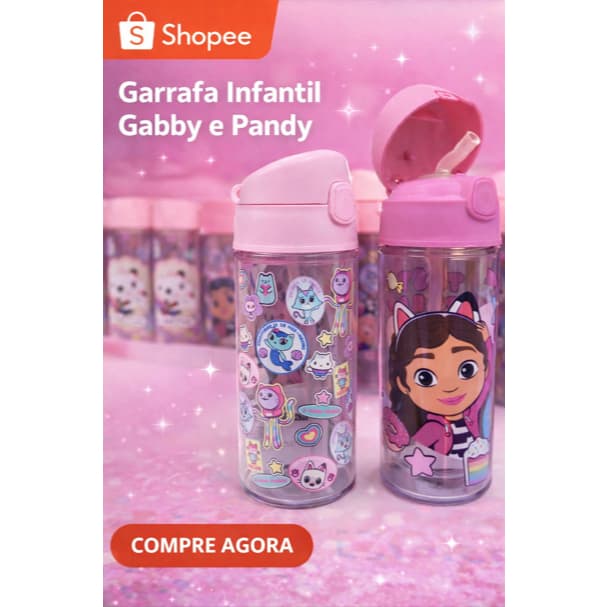 Garrafinha Infantil Personagens Variados 600ml
