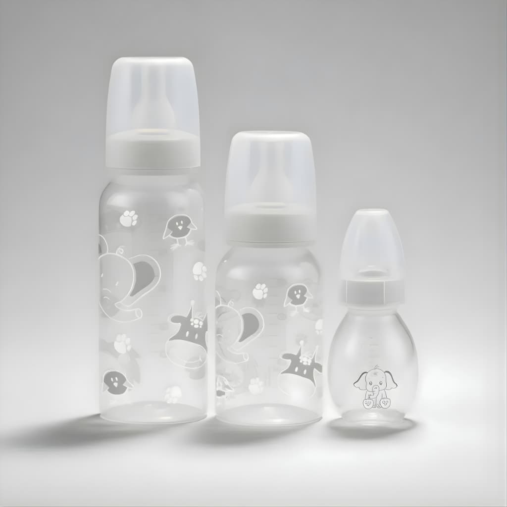 Kit Mamadeiras 3 Uni 60/140/240 mL Bebês Recém-Nascidos