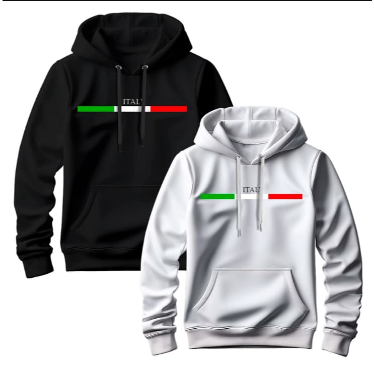 Kit 2 Moletons Premium ITALY Canguru e Capuz