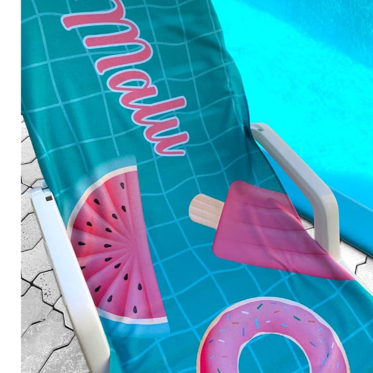 Toalha de Praia Personalizada - Picolé Rosa