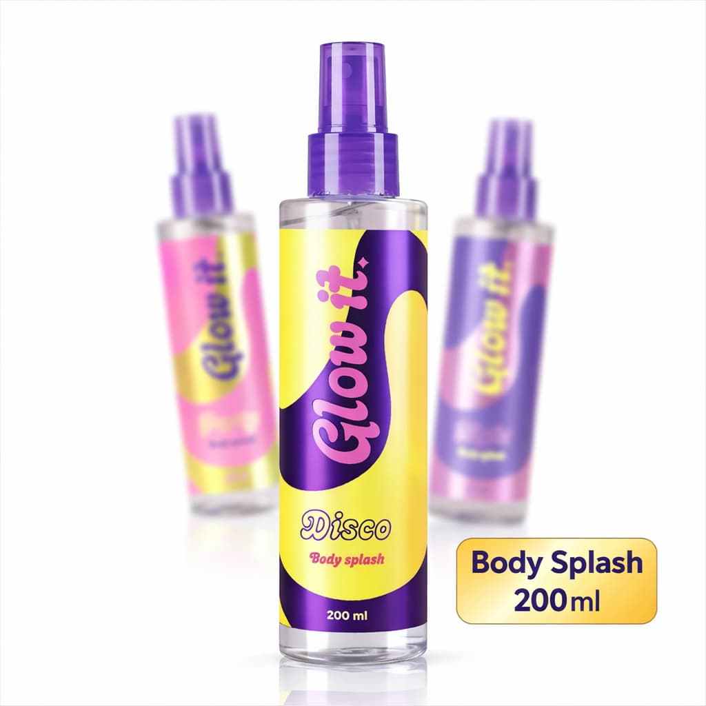 Kit 2 Body Splash Glow It Suave Dia a Dia 200 ml Colônia Perfumada Kit