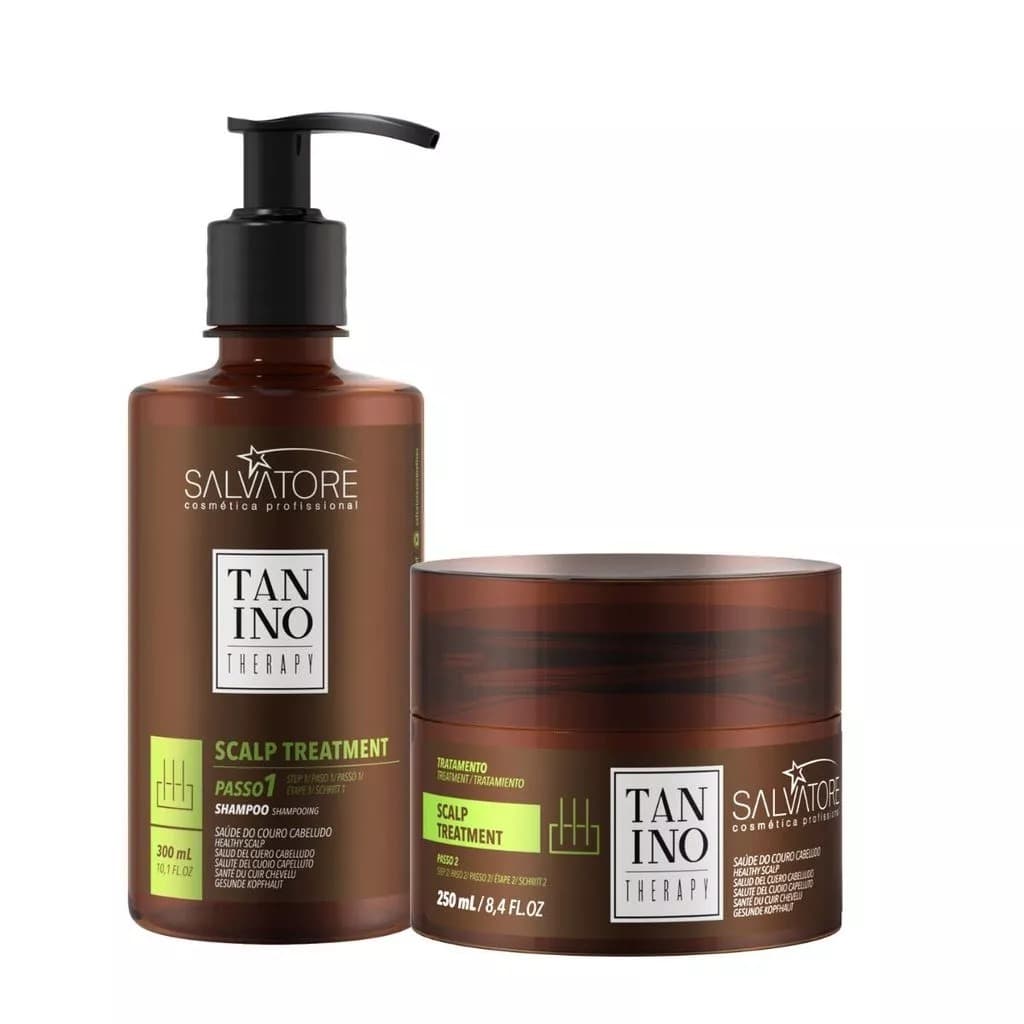 Kit Shampoo 300 Ml + Mascara Condicionante 250 Ml Scalp Treatment Tanino Therapy Salvatore Antiqueda