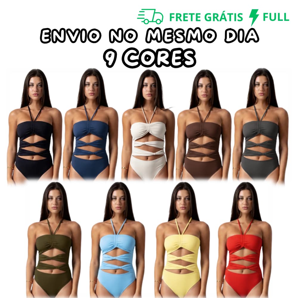 BODY 9 CORES SUPLAX PREMIUM 3 TIRAS COM AMARRAÇÃO - VESTE 36 AO 42