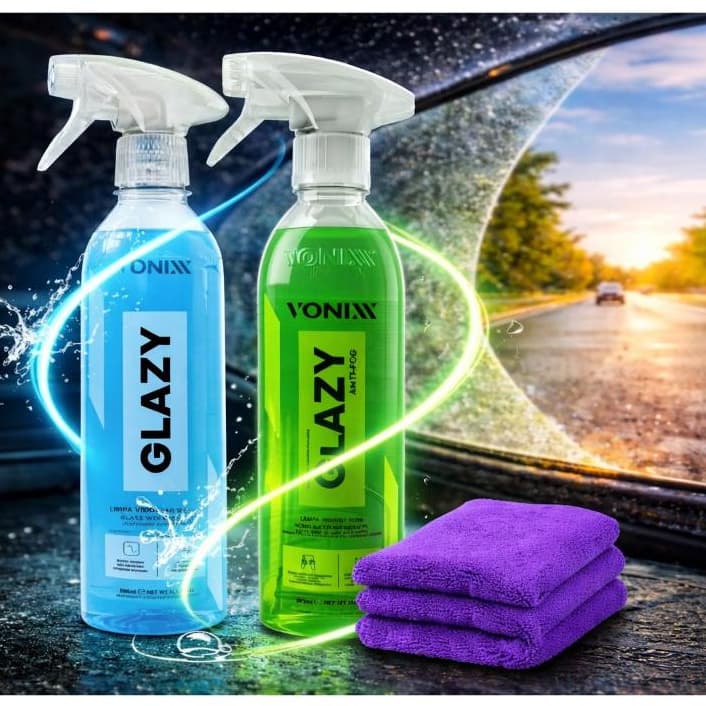 GLAZY ANTI-FOG INTERNO + GLAZY EXTERNO+TOALHA MIC ZACS VONIXX 500ML