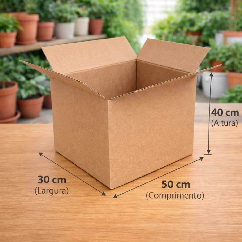 KIT 5 Caixas de Papelão Grande 50x40x30 Transporte e Armazenamento Louças e Utensílios Domésticos