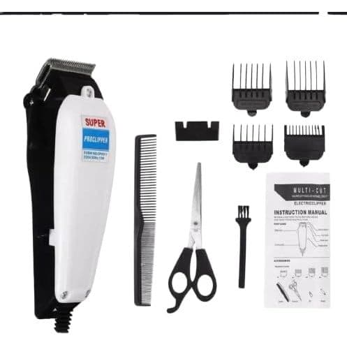 Máquina de Cortar Cabelo Profissional Proclipper SP0011 Clipper 220V Completa com Acessórios (Amarela)