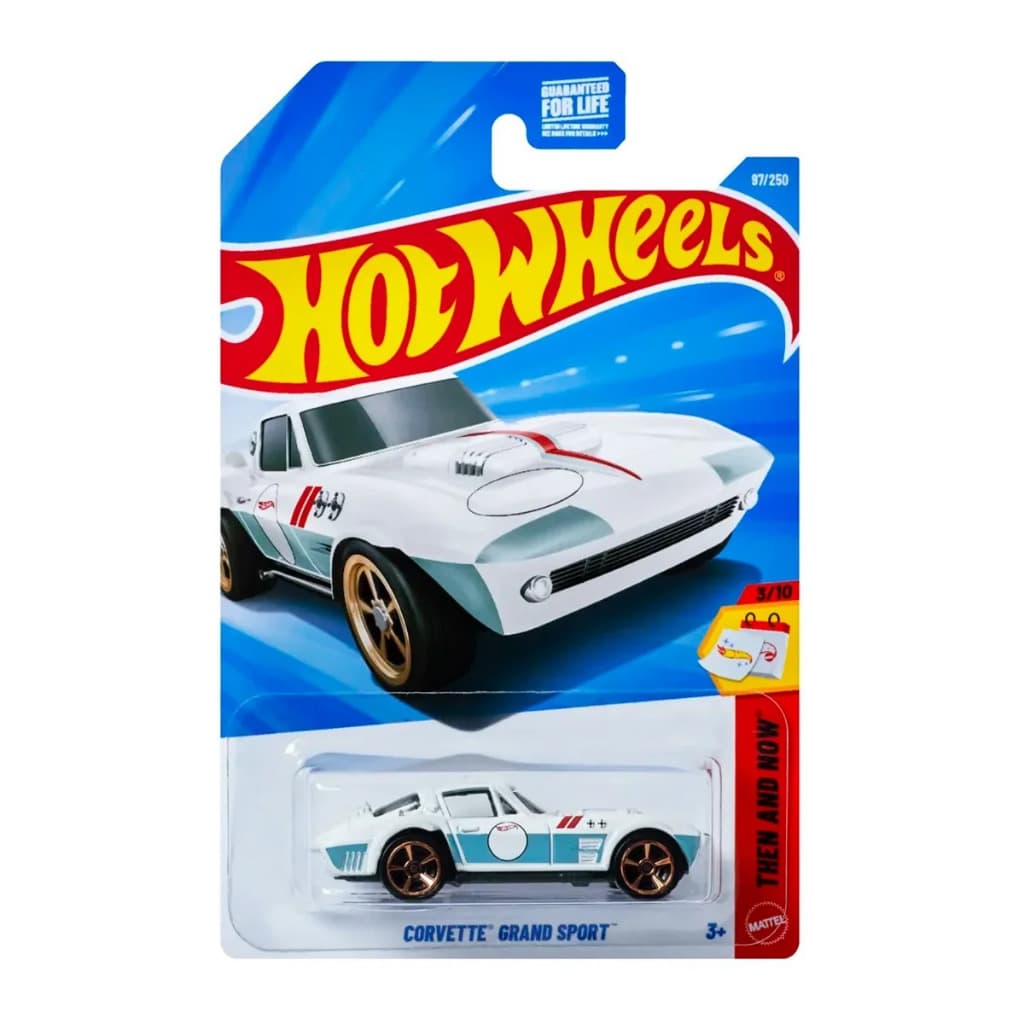 Carrinho Hot Wheels Corvette Grand Sport Branco - JJJ58