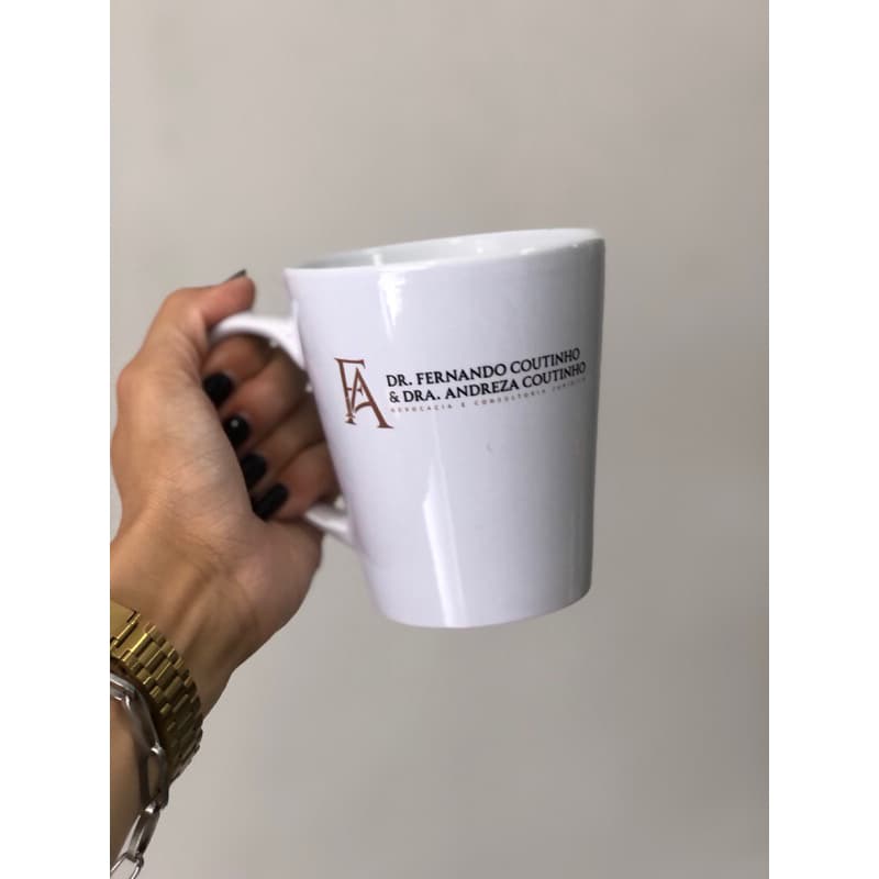Caneca cônica personalizada 325ml com logo empresa ou nome