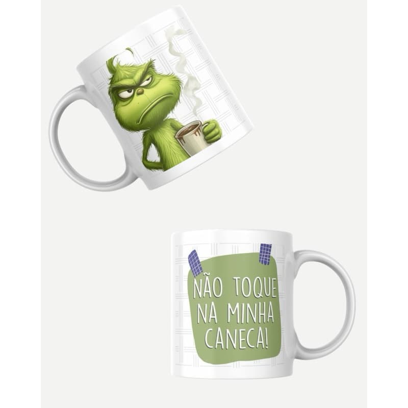 Caneca Grinch Rabugento Engraçada Presente Criativo Não Toque na Minha Caneca