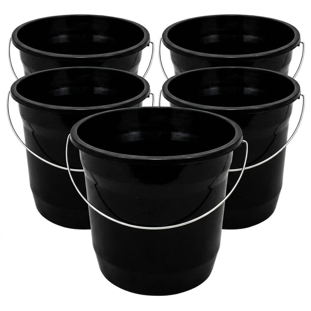 Balde 5 Litros Reforçado com Alça de Ferro Kit 1 a 6 Unidades Top Limpeza Pesada Qualidade Premium