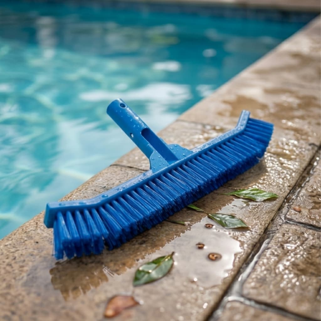 Escova Curva Piscina Engate Rápido Limpeza Fundo E Bordas