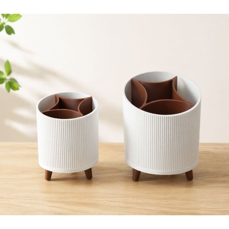 Organizador Multiuso com Divisórias | Porta Maquiagem | Porta Pincel | Organizador de Mesa