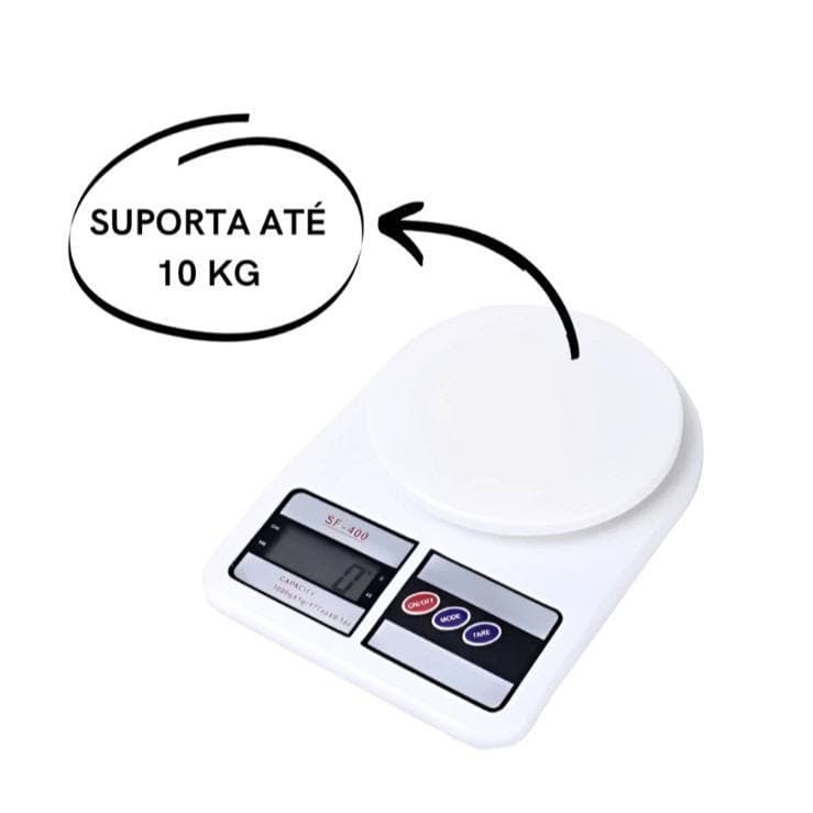 Balança Digital de Cozinha com Alta Precisão até 10kg Balança Eletrônica de 1g até 10kg Branca