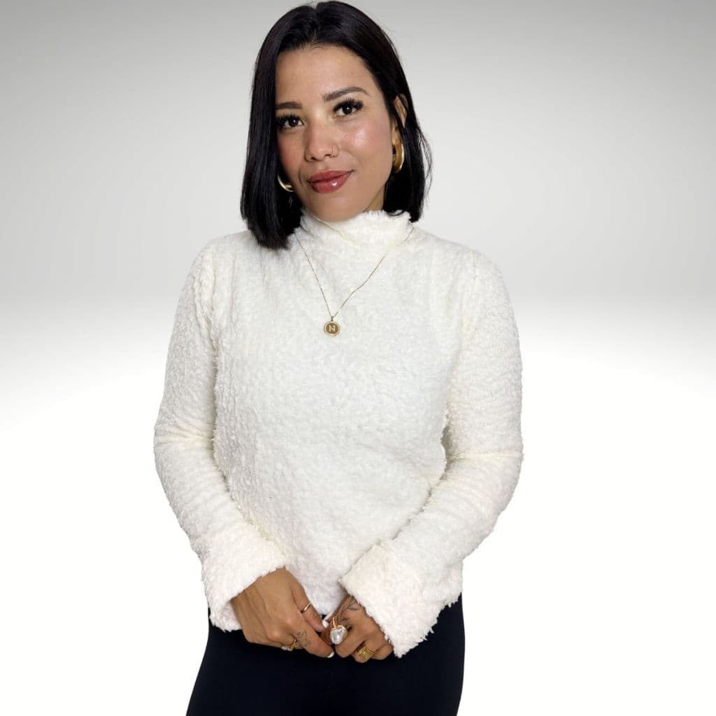 Blusa Feminina De Frio Moda Inverno Pelinho Casual Blogueira