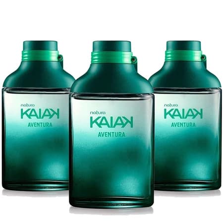 Kit 3 Perfumes Masculinos Fresco Refrescante Aventureiro Intenso Alta Fixação - 100ml Kaiak Aventura