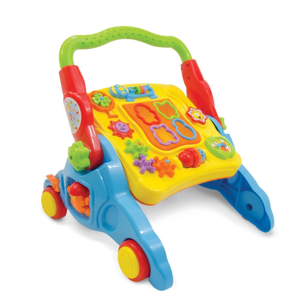 Andador Infantil 4 Em 1 Maral Colorido com Mesa Didática Som e Acessórios