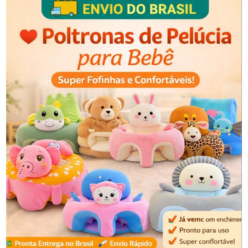 Puff Assento para bebe com Enchimento