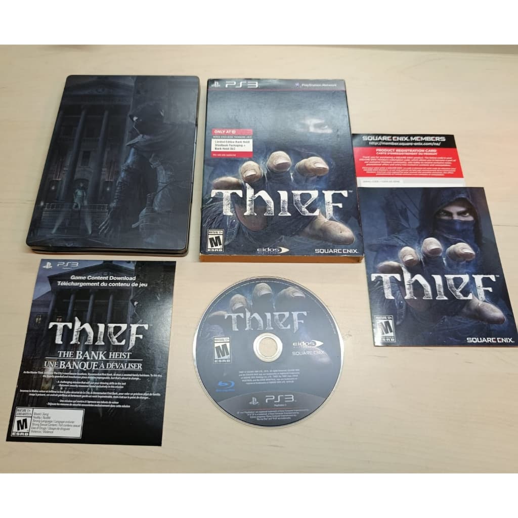 Jogo Thief PS3 – Edição Especial - Steelbook + Luva – Americano Completo