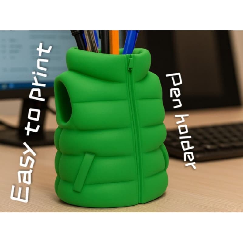 Porta Canetas Colete Moletom 3D Organizador de Mesa Criativo Escritório Decoração Geek