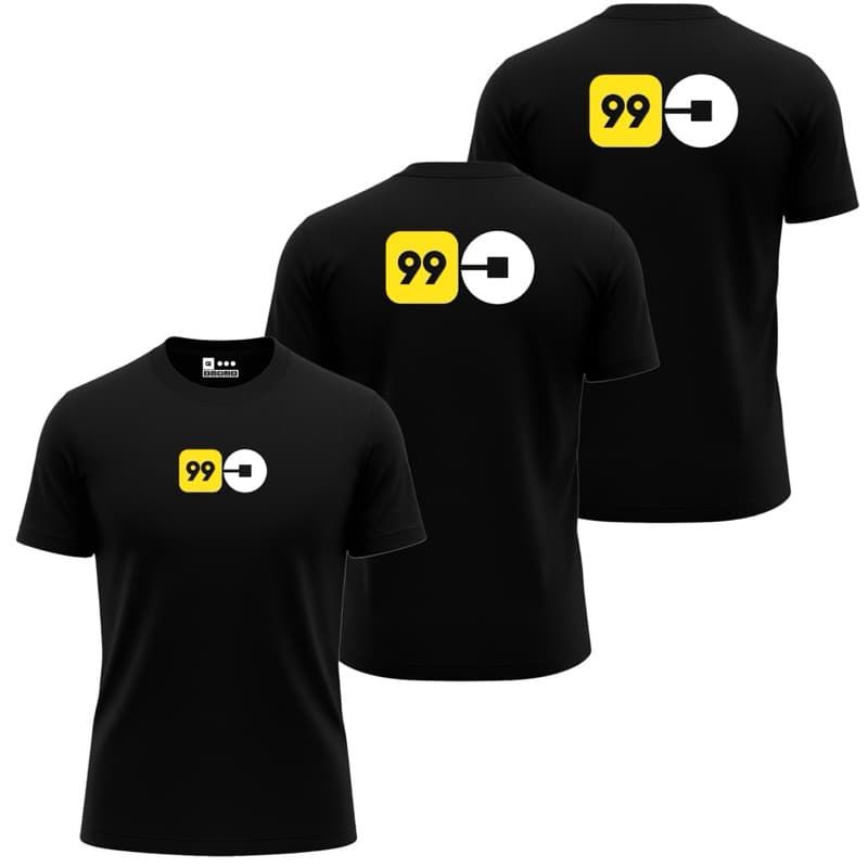 Kit 3 Camisas 99 UBER MOTORISTA APLICATIVO TÁXI Uniforme Dry Fit Profissão Trabalho Camiseta Masculina