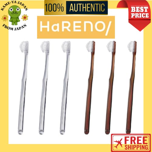 【Envio do Japão】HaRENO Escova “Miracle” Cabeça Pirâmide Transparente Marrom/Preta 3/6/12 un.