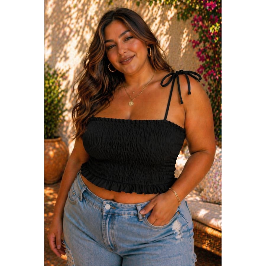 Blusa Cropped Feminino Tendência Plus Size Lastex Alcinha Regulável Confortável