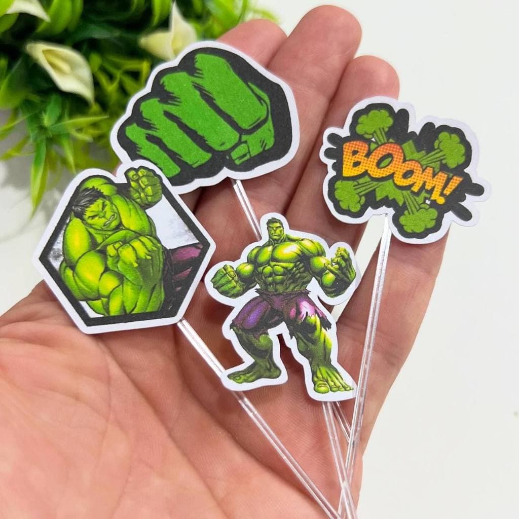 ENVIO IMEDIATO- Toppers para docinhos super heróis | hulk | topper doce | apliques | vingadores