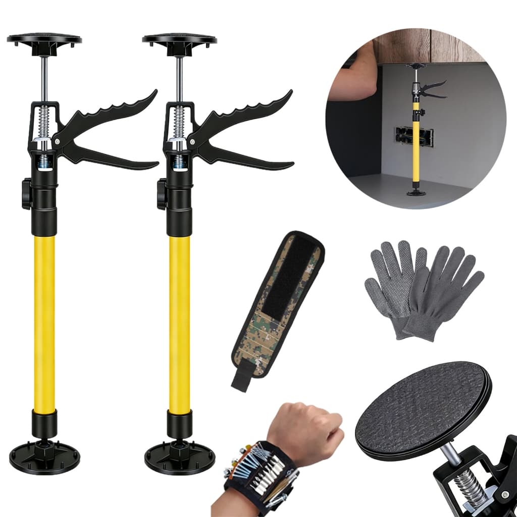 2 Suporte Telescópico Elevação Terceira Mao - Sistema Manual para Drywall e Armários