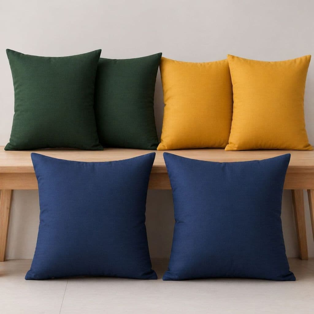 KIT 6  CAPAS DE ALMOFADAS PARA COPA – DECORAÇÃO MODERNA + CORES SOFISTICADAS