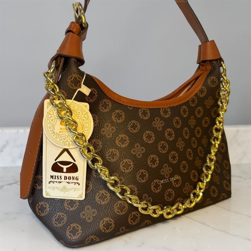 Bolsa Feminina Grande e Elegante Monograma com Corrente Dourada removível Várias cores Moda Premium