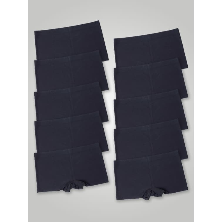 Kit com 10 Calcinhas Boxer Boyshort Sem Costura Segunda Pele