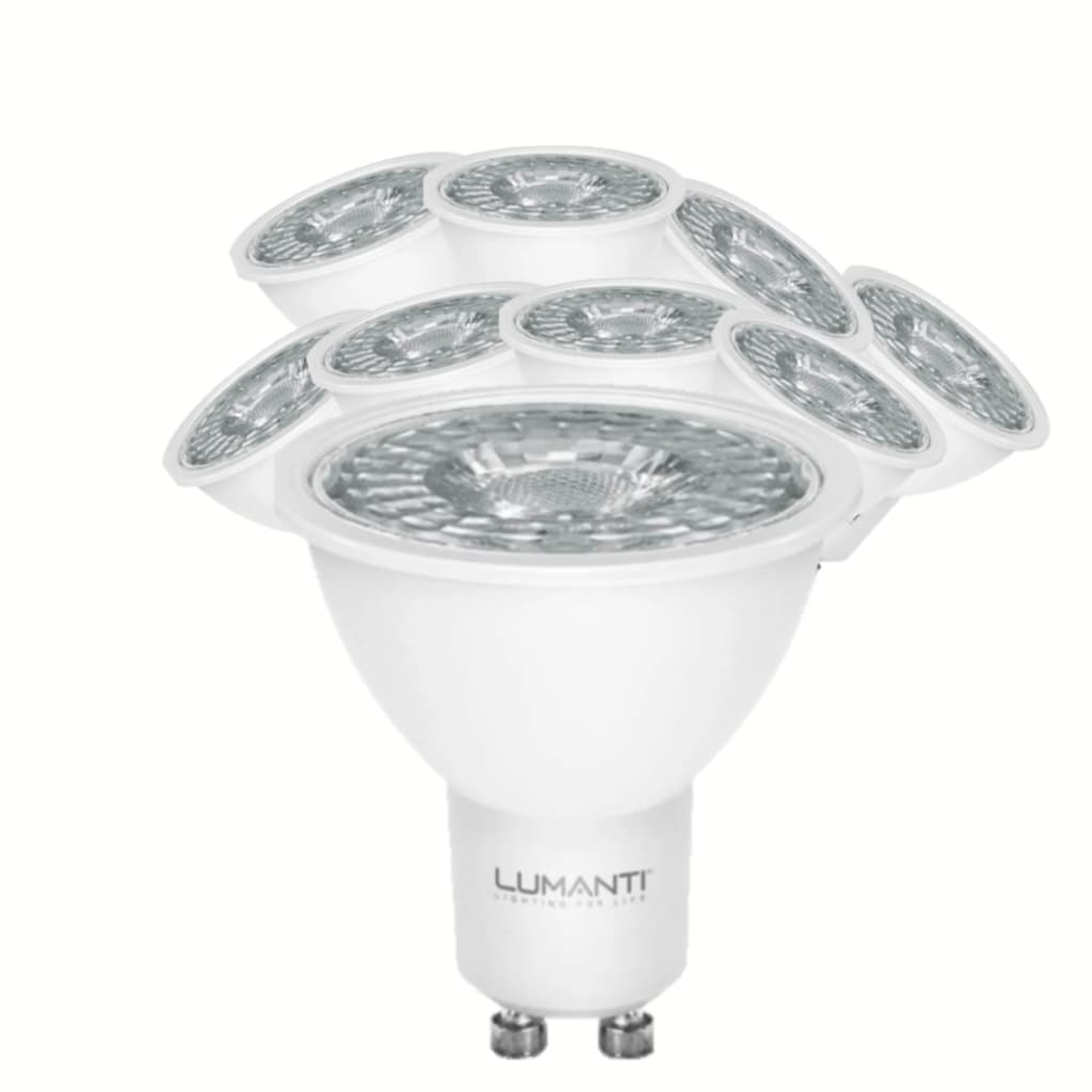 KIT  10 LED LAMPADA DICROICA  7W BIV MR16 GU10 3000K LUMANTI