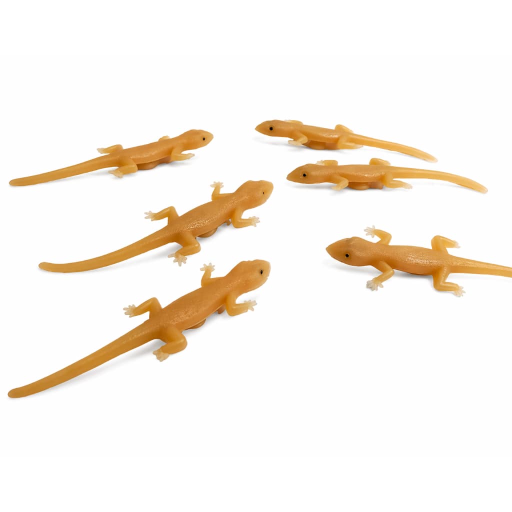 Kit com 6 unidades Lagartixa de Borracha para Pegadinhas susto gatos Brinquedo infantil