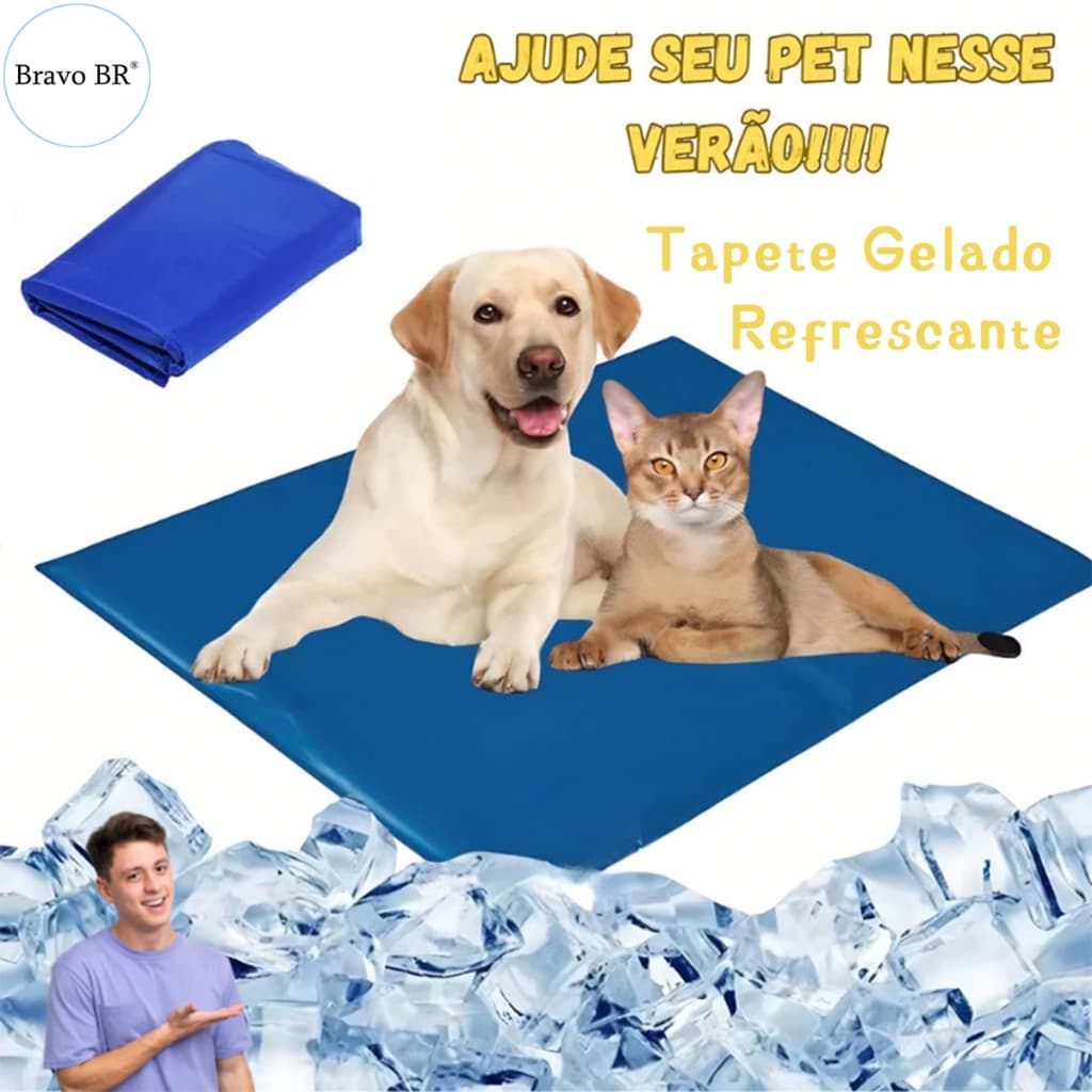Tapete Gelado Refrescante Para Pet Cachorro Gato Grande 40*50/50*65/50*90 Durável