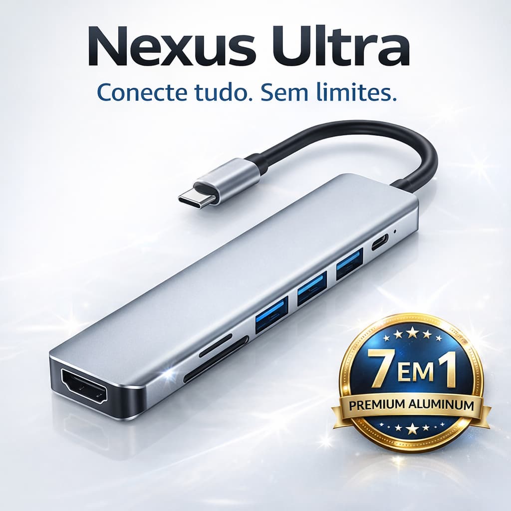Hub USB C 7 Em 1 HDMI 4K USB 3.0 Adaptador Tipo C Com Leitor SD TF Para Notebook MacBook Tablet