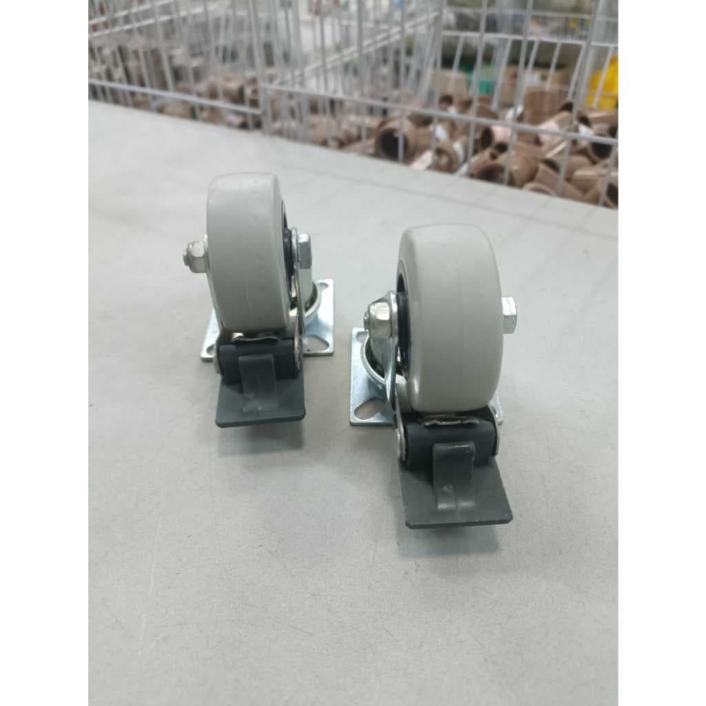 RODIZIO TPR 50MM 38KG C/FREIO KIT COM 02 UNIDADES