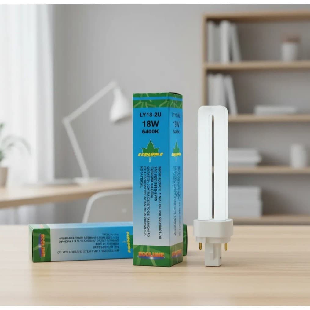 Lâmpada Tipo H 18W 2U 6400K 2 Pinos 127V / 220V