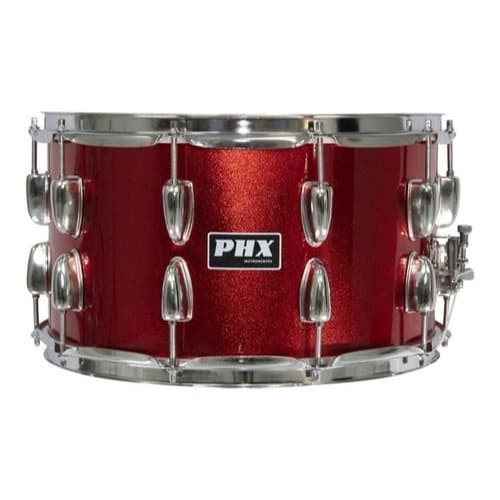 CAIXA BATERIA PHX MUSIC 14X8 MADEIRA CROMADO PELE CRISTAL